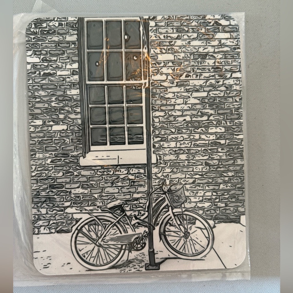Original Black and White Bicycle Art mousepad